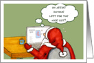 Humorous Christmas/Holiday Cards with Santa on Social Web card