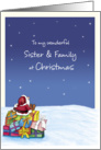 To my wonderful Sister and Family at Christmas card