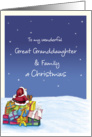 To my wonderful Great Granddaughter and Family at Christmas card