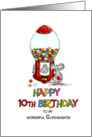 Happy Birthday 10th Birthday Goddaughter - Tenth Birthday card