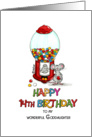 Happy Birthday 14th Birthday Goddaughter - Fourtheenth Birthday card