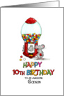 Happy Birthday 10th Birthday Godson - Tenth Birthday, 10 card