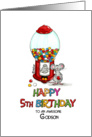 Happy Birthday 5th Birthday Godson - Fifth Birthday, 5 card