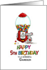 Happy Birthday 5th Birthday Grandson - Fifth Birthday, 5 card
