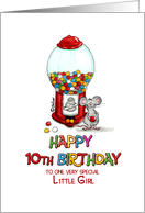 Happy 10th Birthday to avery special little girl, Tenth Birthday, 10 card