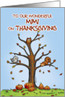 Happy Thanksgiving Mimi - Autumn Tree with Pumpkins card