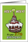 Holy Moly - It’s your 27th Birthday - Humorous Cartoon - twenty-seven card