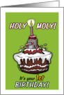 Humorous - your 1st Birthday -Holy Moly- First card