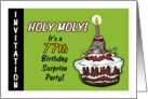 Humorous - 77th Birthday Invitation - Surprise Party - seventy-seven card