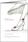 Personalize with name - Be my Bridesmaid - Sketch of a High Heel card