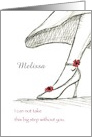 Personalize - Be my Maid of Honor - Sketch of a High Heel card