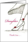 Daughter - Thank you for being my Bridesmaid, Sketch High heel card