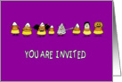 Humorous Halloween - Invitation - Candy Cone Parade card
