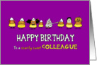 Humorous Halloween - Birthday for Colleague - Candy Cone Parade card