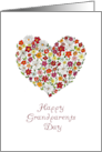 Happy Grandparents Day - Heart out of Colorful Flowers card