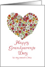 Happy Grandparents Day - to my sweet Oma - Flower Heart card