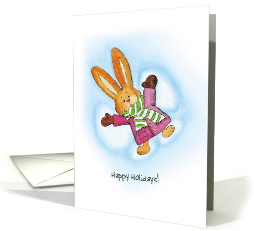 Bunny makes a Snow Angel card (1004939)