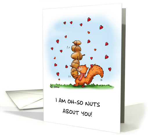 I am nuts about you -humorous - Valentine's Day card (1015835)