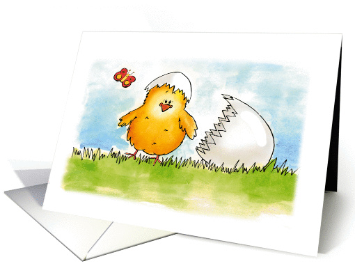 Happy Easter Chick just hatched card (1021565)