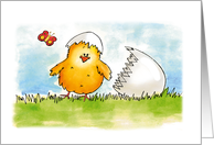 Happy Easter Chick just hatched card