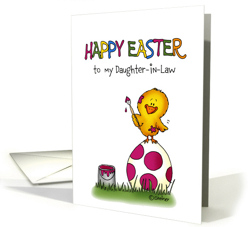 Happy Easter Card - to my Daughter in Law - cute chick is... (1049833)