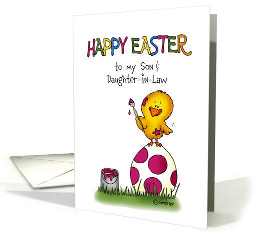 Happy Easter - to my Son & daughter in law - cute chick... (1049835)