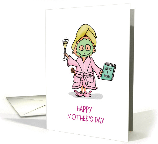 Happy Mother's Day - Cute Lady in Spa card (1278484)