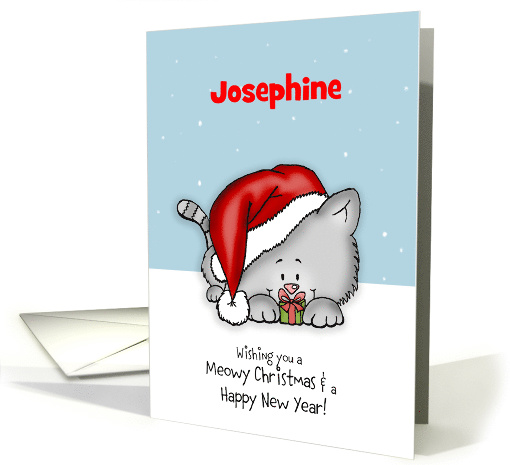 Wishing you a meowy Christmas - Personalized Holiday card (1336228)