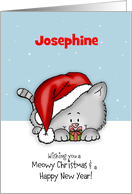 Wishing you a meowy Christmas - Personalized Holiday Card