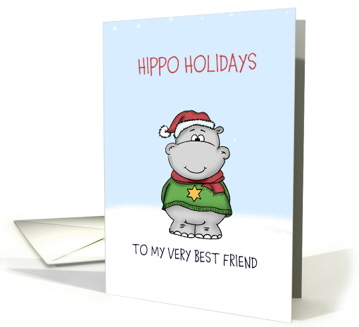 Hippo Holidays to my very best Friend card (1338058)