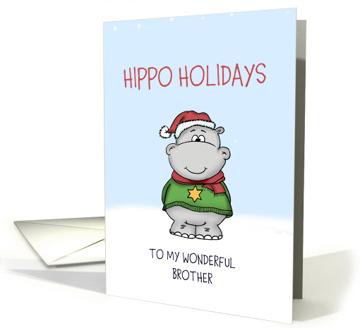 Hippo Holidays to my wonderful Brother card (1338230)