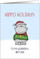 Hippo Holidays to my wonderful Brother card