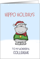 Hippo Holidays to my wonderful Colleague card