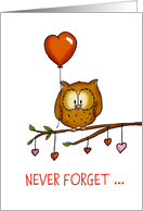 Owl - Never forget how much owl love you! Valentine for someone you love card