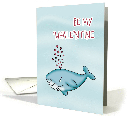 Be my Valentine - Card with Whale and Hearts card (1355202)