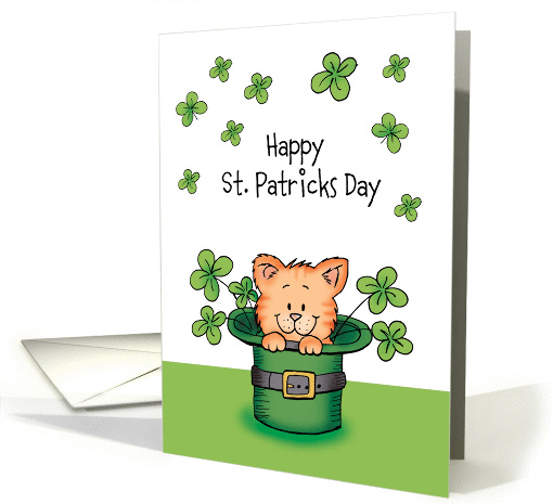 Happy St. Patricks Day - Kitten in St. Patty's Hat card (1359774)