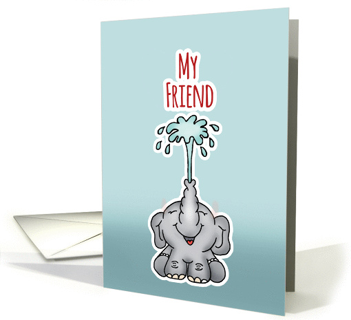 Elephant Birthday Card for friend card (1373308)