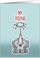 Elephant Birthday Card for friend card