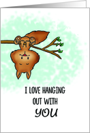 I love hanging out with you- Squirrel Card