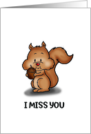 I miss you - Squirrel Card