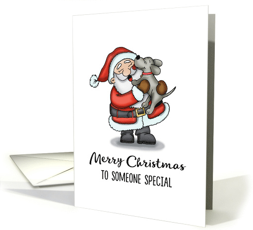 Santa and Puppy Merry Christmas to someone special card (1454582)