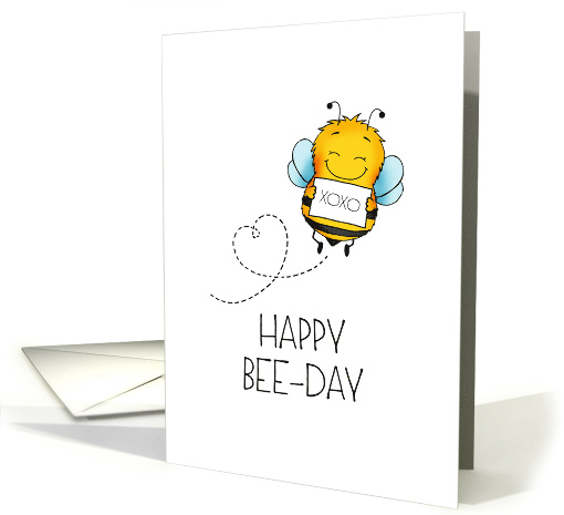 Happy Bee- Day - Happy Birthday Card with a cute bee card (1618626)