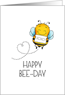 Happy Bee- Day - Happy Birthday Card with a cute bee card