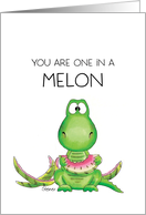 Thank You One in a Melon Dinosaur Humor card
