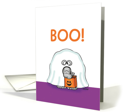 Boo Funny Halloween Card with Elephant card (1705382)