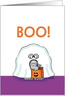 Boo Funny Halloween Card with Elephant card