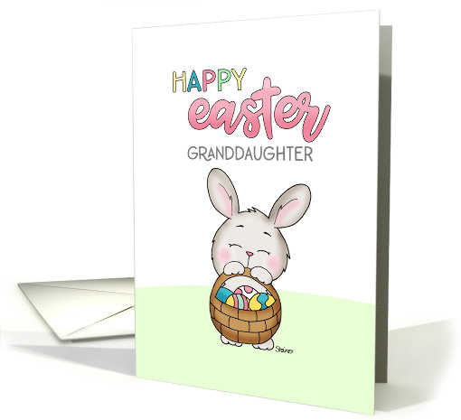 Happy Easter Granddaughter Bunny with Basket card (1727682)
