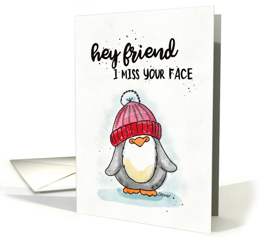 Friend Miss You Card With Penguin card (1754094)