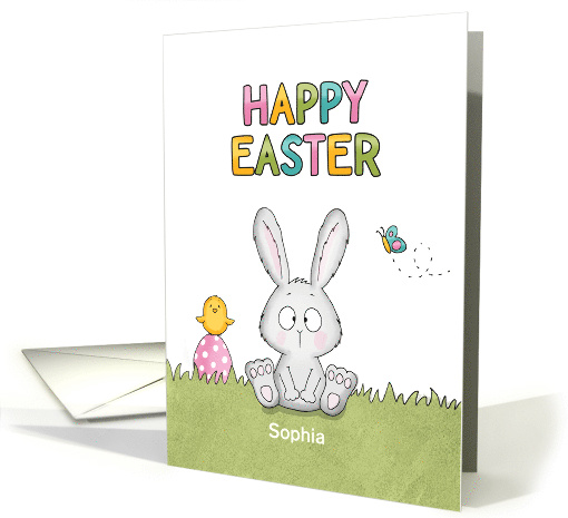 Happy Easter - Bunny And Little Chick card (1757922)