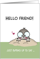 Hello Friend Mole Just Popping Up To Say Thank you card
